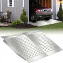29" x 48" Shed Ramp, 1500 LB Capacity Shed Ramp for Riding Mower, Heavy-Duty Ramp for Shed Anti Slip Punch Plate, 12.7 Slope, for ATV, Motorcycles, Garages, Barns (2PC)