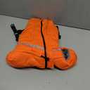 BRKURLEG Small Dog Winter Coat with Harness Built in, Orange Winter Dogs Jackets, Fullbody Dog Coat, Dogs Snowsuits Reflective Windproof Cold Weather Coats, Pet Warm Fleece Coats, M