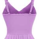 Ellames Women's 2026 Summer Dress Spaghetti Strap Cocktail Swing Beach Dresses V Neck Sundress (Purple, S)