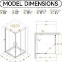 Corner Shower Door 36" W x 36" D x 72" H, Matte Black Shower Stall Corner Shower Enclosure, 1/4" SGCC Clear Tempered Glass with Magnetic Seal