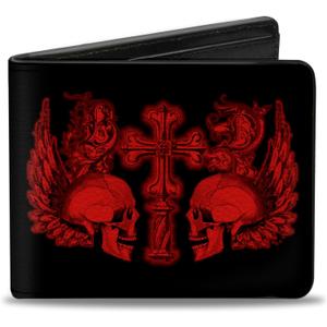 Buckle-Down Men's Bifold Wallet Skulls (4.0" x 3.5") Buckle-Down Men's Bifold Wallet Skulls (4.0" x 3.5")