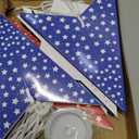 10 ft 3D 18'' Large Patriotic Paper Stars Hanging Decoration 4th of July Star Garland Decor Red White Blue Hanging Banner Decoration for 250th Anniversary Independence Day Party Porch