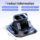 Car Dashboard Phone Holder, Rotating One-Hand Operation Bracket with Anti-Slip Base, Auto-Locking Secure Navigation Stand, Waterproof Easy Clean Mount for Most Phones and Decives (Black)