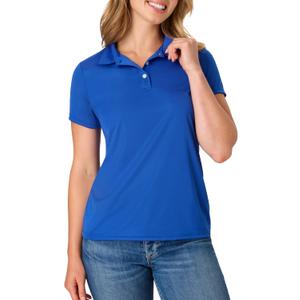 Hanes womens Performance Polo, Single or 3-Pack, Sport Cool DRI Moisture-Wicking Polo Shirt, 40+ UPF Protection (Blue, L)