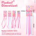 Flutesan 4 Pcs Valentine's Day Windsock 40-inch with Hook Outdoor Hanging Decoration Pink Heart-shaped Valentine's Theme Holiday Windsock for Patio Terrace Garden Path Party Decoration