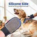 5 x TQRR 2 in 1 Pet Hair Removal Glove for Dog & Cat, Silicone Pet Grooming Gloves, Reusable Magic Pet Hair Brush, Electrostatic Pet Hair Remover Tool for Sofa, Carpets, Furniture, Car Seats, Clothing