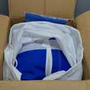 OZIS 10FT Ball Pit Inflatable Foam Pit with Built-in Blower, Portable Foam Party Pit for Indoor/Outdoor Activities Easy to Setup (Blue)