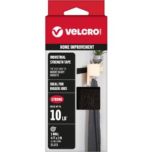 VELCRO Brand Industrial Strength Tape, Black, 2in x 4ft Roll
Adhesive Sticky Back Fastener For Indoor And Outdoor Use, Smooth Surface Attachment, Mounting and Hanging, 2 Rolls