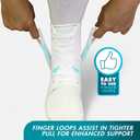 Med Spec ASO Ankle Stabilizer - Lace Up Ankle Brace for Sprained Ankle and Peroneal Tendonitis, Orthopedic Ankle Support for Men, Women, Adults, Teens and Kids, Sports Injury Recovery (White, S)