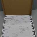 Art3d 10-Sheet Peel and Stick Stone Backsplash Tile for Kitchen, Bathroom - Volakas White Embellished with Metal Silver (11.7" x 11.5")