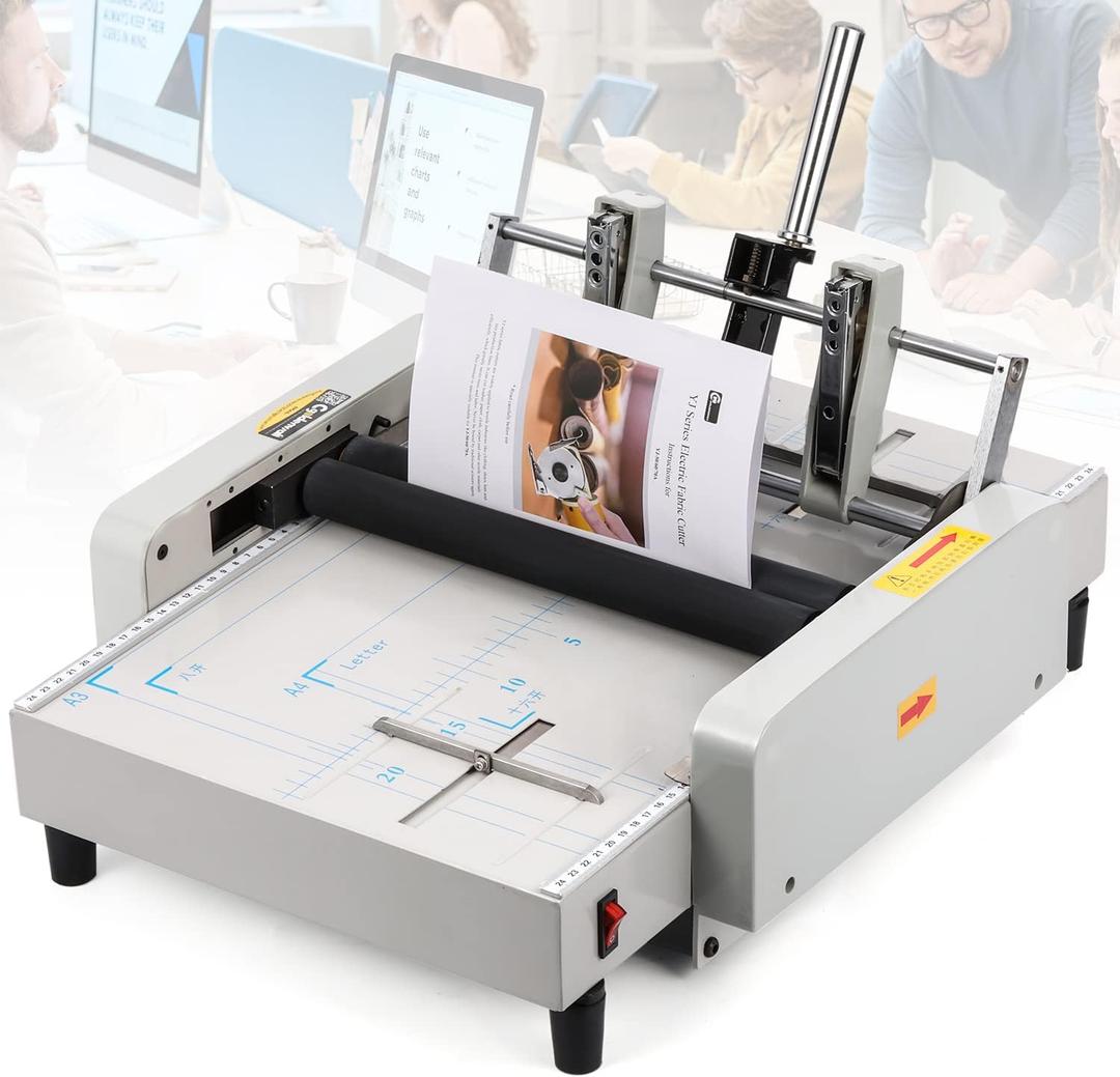 CGOLDENWALL Booklet Maker A3 Paper Folder Stapler Machine, MAX 11.7"×16.5" Book Binding Folding Saddle Stitch, for Factory School Home Church, Brochures Manuals Invitations
