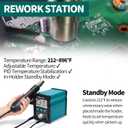 YIHUA 995D+ EVO Soldering Hot Air Station Kit 2-IN-1 110W Soldering Iron with LCD Display, Power Meter, Preset Channels, Sleep Mode, C-F Conversion, Automatic Shutdown Functions