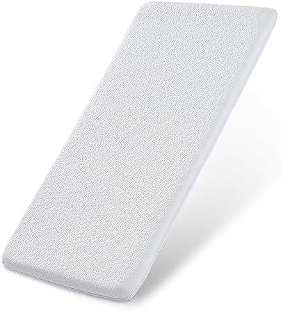 Bassinet Mattress Topper, Gel Memory Foam Mattress with Removable Cover Fit for Baby Delight Beside Me Dreamer Bassinet (32.5" x 20"), Waterproof Breathable Soft Bassinet Mattress