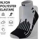 Wildarms Compression Running Ankle Socks for Men Athletic Anti Blister Socks with Cushion, 3 Pairs Basketball Sport Socks (Black+ Gray+ White)