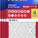 Filtrete 16x24x1 Air Filter, MERV 11, MPR 1000, Allergens & Pet Dander, 3-Month AC and Furnace Filters, Cleaner Air, Reliable Airflow, 4 HVAC Filters (Actual Size 15.68 x 23.68 x 0.81 in)
