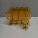 XUWAIDSGN 13 Pcs 7oz Plastic Vintage Wine Glasses Drinking Glasses Unbreakable Wedding Glassware Crystal Water Goblets Reusable Drinkware Vintage Champagne Flutes (13, Amber)