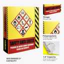 Ring Binder Depot SDS Binder, Heavy Duty 3 Ring Binder with 1.5 in Capacity Holds 250 Pages, Trilingual with EnglishSpanishFrench, Durable and Highly Visible Safety Data Sheets, Yellow