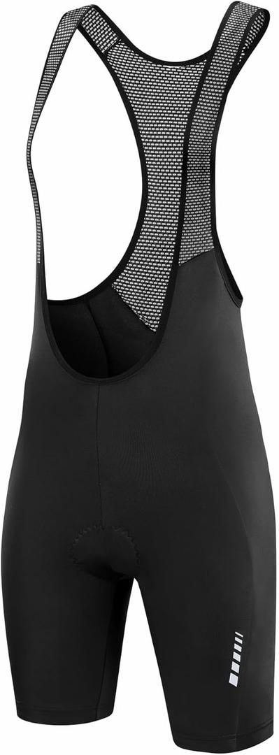 qualidyne Women's Cycling Bib Shorts 4D Padded Bike Shorts Road Biking Bicycle Tights Breathable (Medium, Black)
