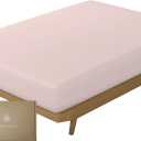 BIOWEAVES 100% Organic Cotton 1 Twin XL Fitted Sheet Only | 300 Thread Count Sateen Weave GOTS Certified with Deep Pocket - Blush Pink