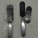 Mudder 2 Pieces Stainless Steel Pedicure Foot File Callus Remover Foot Scrubber Rasp with 20 Replaceable Coarse/Fine Double Side Reusable Pads for Care Cracked Skin Callus Remover Tool(Silver)