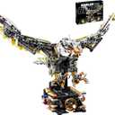Mechanical Eagle Building Block Set 3D Poseable Model with Articulated Wings & Talons STEM Toy for Kids & Adults Ideal Gift for Engineering, Nature & Animal Lovers
