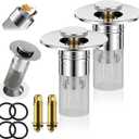 Bathroom Sink Stopper Hair Catcher, Pop-up Sink Drain Strainer with Removable Stainless Steel Strainer Basket Hair Catcher, Bathroom Sinks Strainer for Bathrooms Sink Stopper Replacement (2 PCS)