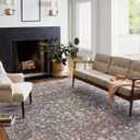 Loloi Chris Loves Julia x Rosemarie Collection ROE-04 Graphite/Multi 2'-7" x 12'-0" Runner Rug