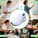 RomenSi Womens Arch Support Walking Shoes Orthotic Fashion Sneakers Tennis Shoes for Plantar Fasciitis Pain Relief WhiteGrey US 6.5