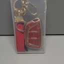 for Cadillac Key Fob Cover, Soft TPU Keys Protector Bling Key Fob Keychain for Cadillac 2020-Up CT4 CT5 CT6 XTS XT4 XT5 ATS (5 Buttons) Smart Keys, Gold Red