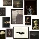 97 Decor Dark Academia Decor For Bedroom - Gothic Home Decor Aesthetic, Moody Dark Academia Wall Art, Vintage Halloween Posters For Room Aesthetic, Spooky Gothic Pictures Goth Decorations (UNFRAMED)