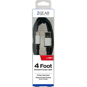 Zgear 4 Foot Sync&Charge Cable For USB C