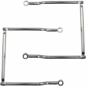 Saddlebag Support Bars Brackets for Suzuki Yamaha Kawasaki (Chrome)