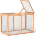 GOJOOASIS 40" Chicken Run Outdoor Wooden Chicken Coop Hen House Poultry Cage w/Wire Fence Indoor and Outdoor Use (B)