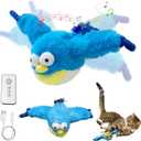 Chirping Flapping Bird Cat Toy for Indoor Cats (Not Flying), Interactive Rechargeable Motion Sensor Toys, Lifelike Simulated Sparrow Kitten Exercise Toys for Bored Cats Entertainment