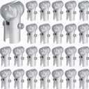 Tandefio Pipe Clamp Chain Link Fence T Clamp Galvanized Steel End Rail Clamp for OD Pipe, Bolts and Nuts Included(24 Pcs,1-3/8")