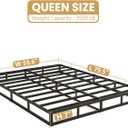 NHODIR 7 Inch Queen Box Spring-Heavy Duty 3000LBS Metal Bed Foundation, Noise-Free & Tool-Free Easy Assembly,Mattress Support Base for Queen Size Bed