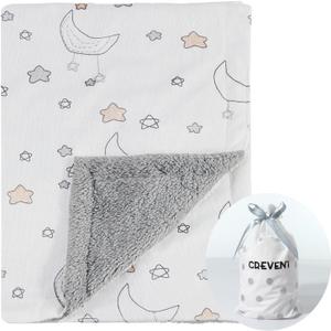 CREVENT 30''X40'' Cute Cozy Fluffy Warm Baby Blanket for Girls Boys Infants Toddlers' Bedding/Crib/Cot/Stroller, Baby Shower Birthday Newborn's Gift - Good Night