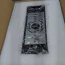 WUZUPS 5-Light Metal Chandelier Imitation Wood Grain Linear Pendant Ceiling Lighting Rustic Farmhouse Fixture Kitchen Island Dining Room, H 8.5" L 31.5" W10, E26 Base, Black & Retro Wood