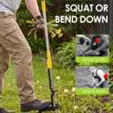 Luvenia Heavy Duty Stand Up Weed Puller Tool, Weed Removal Tool with 41.3" Long Handle & 4 Claw Steel Head, Garden Hand Weeding Tool-Easily Remove Weeds Without Bending, Pulling, or Kneeling