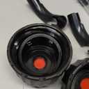 2 Set of Racing Fuel Filler Hose Kits, PVC, Black, Transparent, 37 x 15 x 8 cm, 460g, 2 Count, HARDWARE TUBING, Automotive Fuel Hoses, Includes 2 Hoses, 2 Jug Caps, 2 Hose Benders