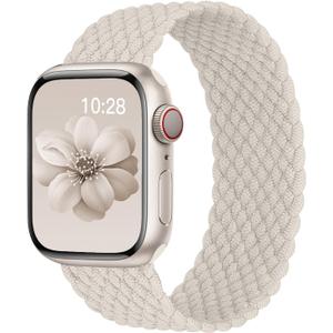Braided Solo Loop for Apple Watch Band 40mm 42mm 41mm 38mm 44mm 46mm 45mm Ultra/3 2 49mm Men/Women,Stretchy Nylon Sport wristband Strap for iWatch Bands Series 11/10/9/8/7/6 5/4/3/SE 40 44 42 45 46 mm