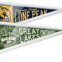Wesiti 2 Piece Pennant Frame Holders 12 x 30 Inches Wooden Flag Frame Case for Team Pennants Display
