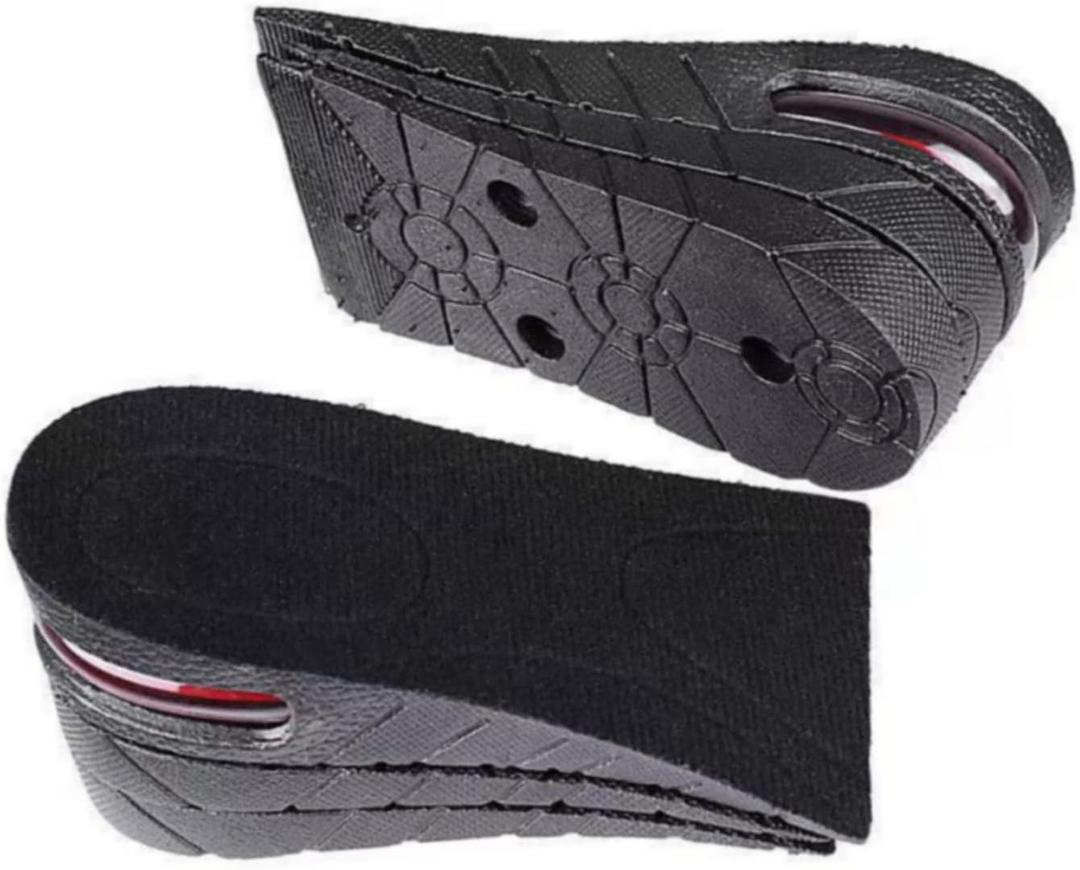 Height Increase Insoles 3 Layers, 1.2 to 2.4 Inches, Universal Non-Slip Air Up Shoe Lifts Half Shoe Inserts, Variable Height Increasing Taller Shoes with Air Cushion for Women and Men, 1 Pair