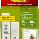 Command 15 lb & 10 lb Large and Medium 28 Pairs Picture Hanging Strips (56 Strips), Damage-Free Hangers for Picture Frames, No Tools Required, Great for Home Room Wall Decor, White Adhesive