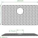 GUUKIN Sink Protectors for Kitchen Sink, 26''x 14'' Silicone Kitchen Sink Mat Grid for Bottom of Farmhouse Stainless Steel Porcelain Sink with Rear Drain (Grey)