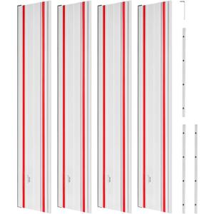 VEVOR Track Saw Guide Rail, 110-Inch Cutting Range, Kit Includes 4 x 27.5 in Aluminum Extruded Guide Rails and 3 Connectors, Compatible with Makita, Festool & WEN Track Saws, for Woodworking Projects