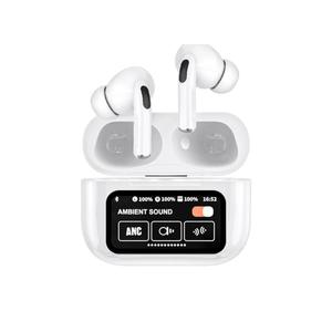 Wireless Bluetooth 5.4 Earbuds with ANC,Full Color Touch Screen Charging Case,Headphones with microphone,36H Battery Life,Active Noise Cancellation,mobile phones,laptops and tablets (Standard White)