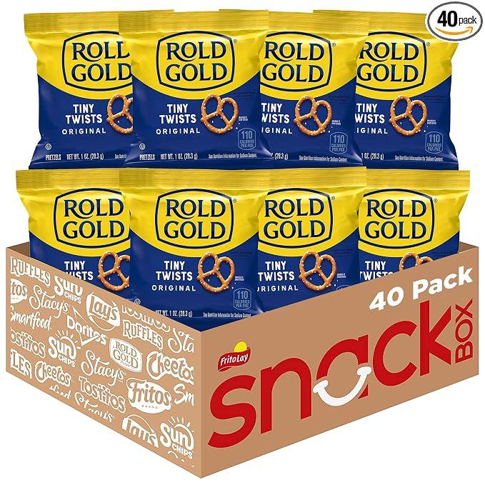 Rold Gold Tiny Twists Pretzels, 1 Ounce (Pack of 40) (EXP 12/31/25)