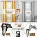 KAMANINA Antique Silver Curtain Rods for Windows 48 to 84 Inches, 1 Inch Curtain Rod 32 to 86 inch(2.6-7.1ft), Single Drapery Rods with Square Ends