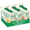 Beech-Nut Baby Food Pouches Variety Pack, Veggie Purees, 3.5 oz (18 Pack) (EXP 03/01/26)